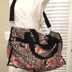 Betty Boop Exotic Leopard Print Tote Bag 19x12x8  Last One Price is FIRM